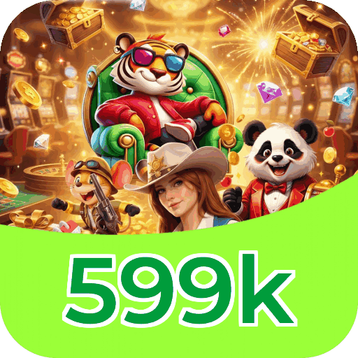 Interface do aplicativo 599k mostrando jogos disponíveis no iOS e Android